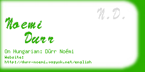 noemi durr business card