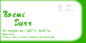 noemi durr business card